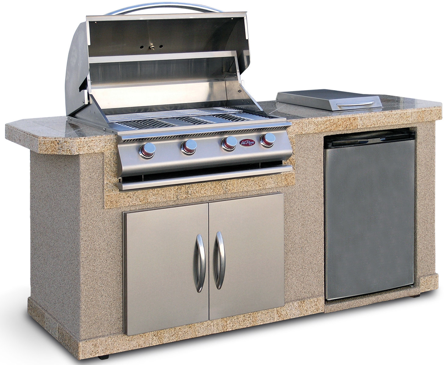 Cal Flame Outdoor Kitchen Islands 4Burner BuiltIn Propane Gas Grill