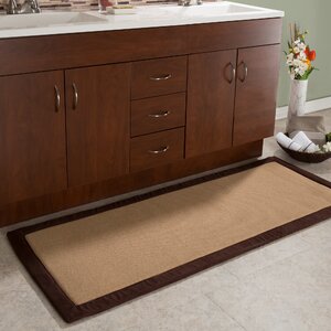 Faux Linen Fleece Long Bath Rug