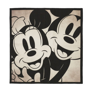 Mickey Mouse Area Rug Wayfair Clic Mickey And Minnie Black Beige Area Rug