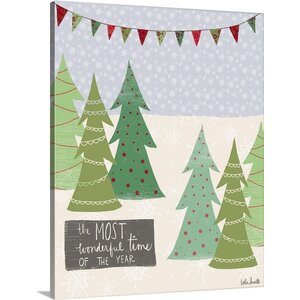 Christmas Art 'Most Wonderful Time Of Year' by Katie Doucette Graphic Art on Wrapped Canvas