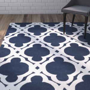 Wilkin Dark Blue/Ivory Area Rug