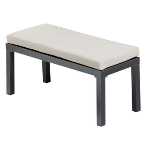 Gepolsterte Schlafzimmerbank Ocean aus Aluminium..