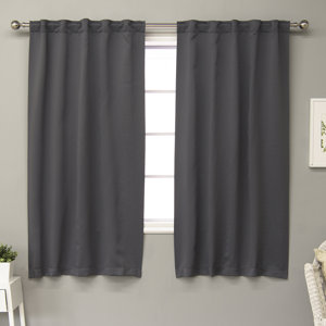 Rebeca Solid Blackout Thermal Curtain Panels (Set of 2)
