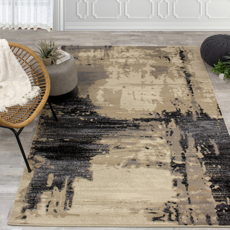Arden Beige/Black Area Rug & Reviews AllModern