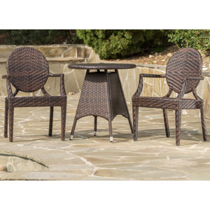 Carbonell Outdoor Wicker Bistro Set