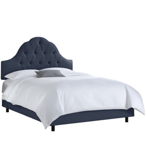 Upholstered Panel Bed by Skyline Furniture