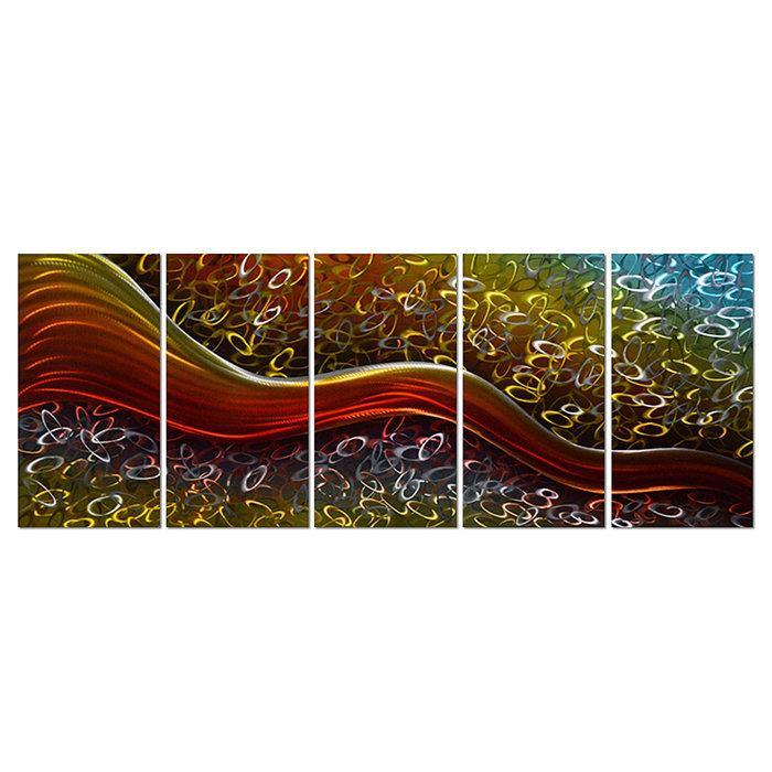 Laude Run Colourful Hiness Within Field Large Abstract Metal Colourful Hiness Within Field Large Abstract Metal Wall Art Decor 64