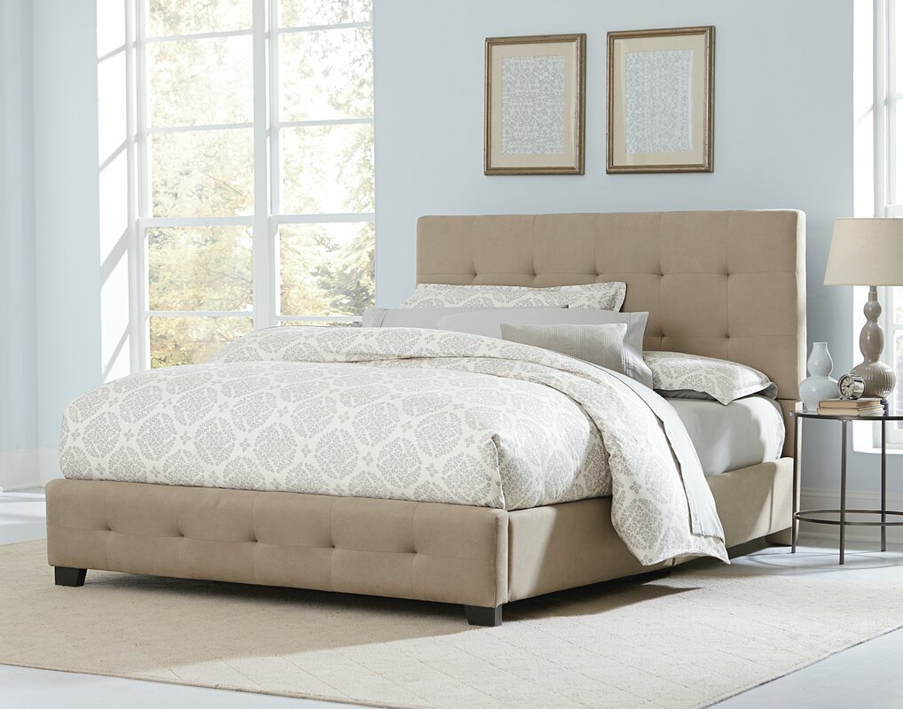 Charlton Home Haynesville Upholstered Panel Bed & Reviews | Wayfair