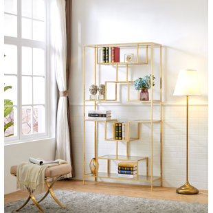 8 Ft Tall Bookcase Wayfair Lawrence Hill Tall Etagere Bookcase