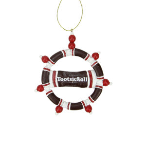 Candy Lane Tootsie Roll Orignal Chewy Chocholate Christmas Wreath Ornament