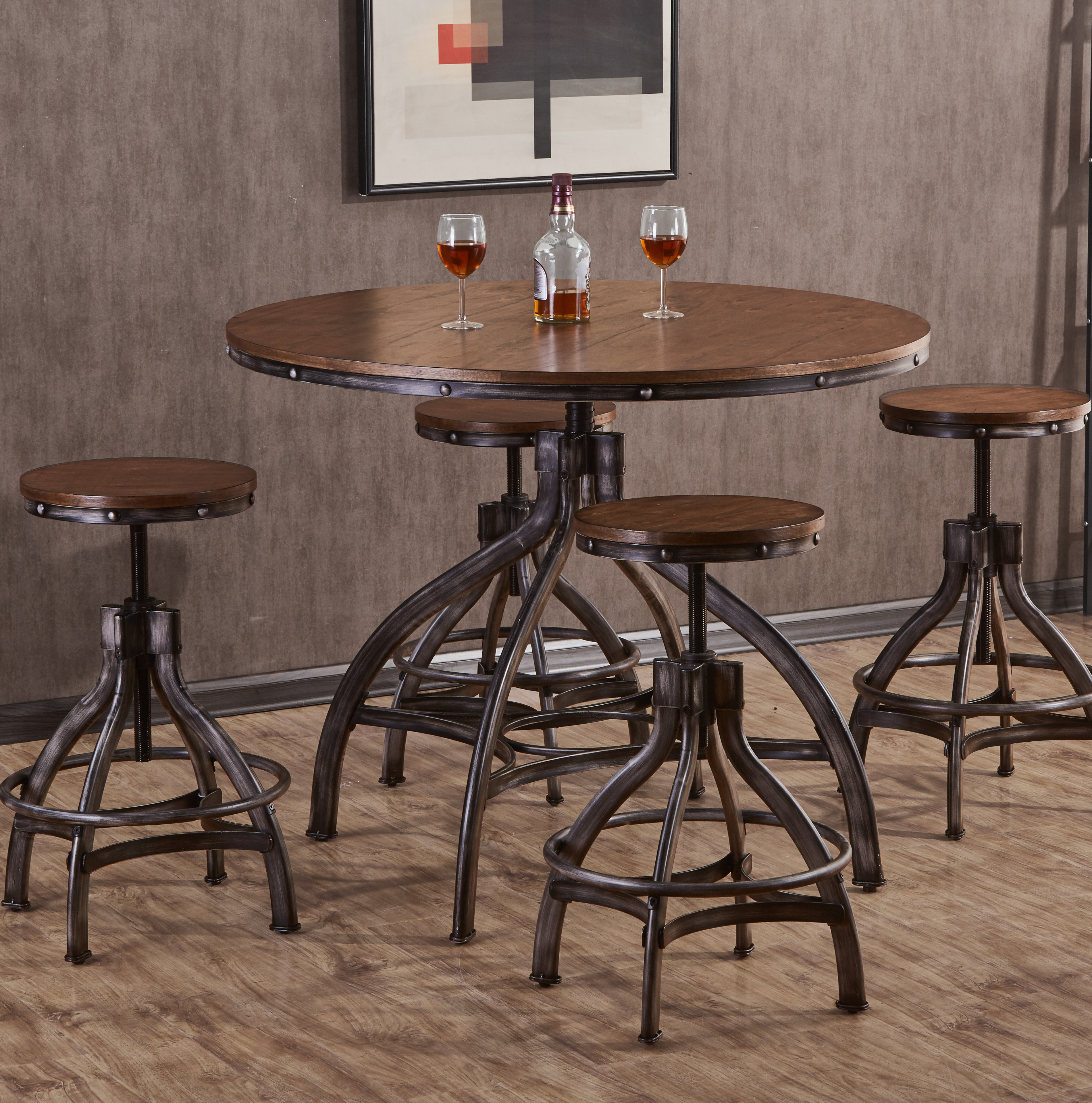 Williston Forge Wellman 5 Piece Adjule Pub Table Set Reviews Williston Forge Wellman 5 Piece Adjule Pub Table Set Reviews Wayfair