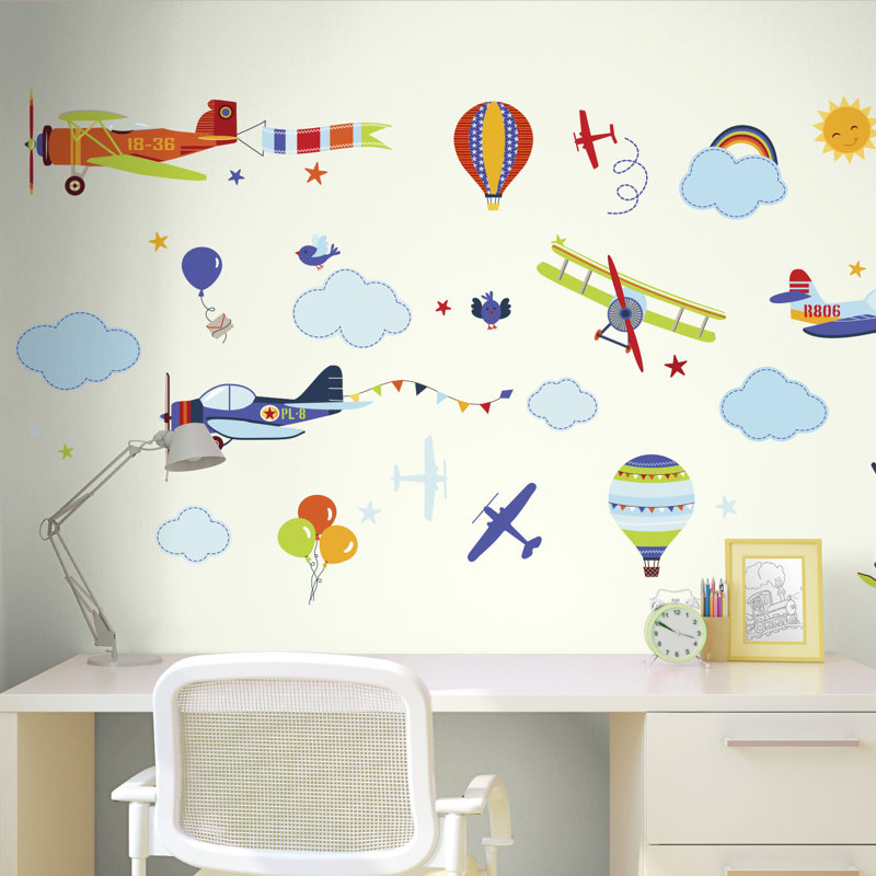 Cherrycreekdecals Vintage Planes Nursery Wall Decal Reviews Wayfair Vintage Planes Nursery Wall Decal