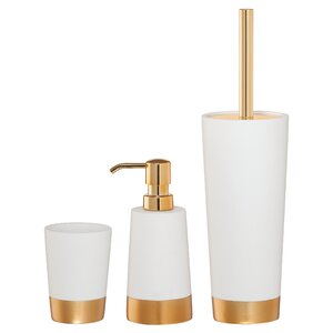 Glossy 4 Piece Bathroom Accessory Set