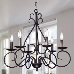 Aura 6-Light Candle-Style Chandelier