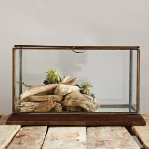 Metal Framed Glass Decorative Box