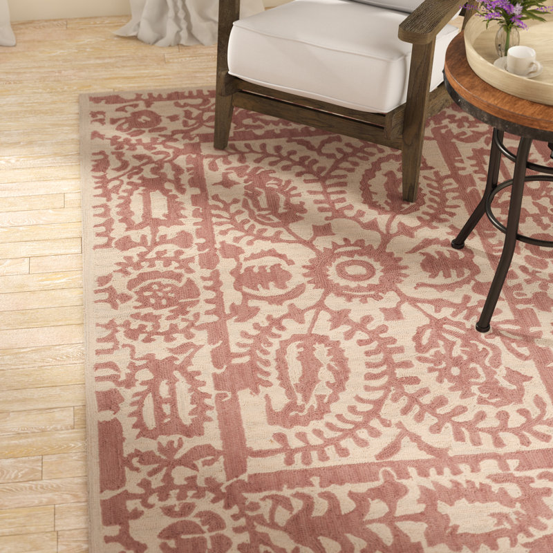 Laurel Foundry Modern Farmhouse Montgomery HandTufted Rose/Cream Area Rug & Reviews Wayfair