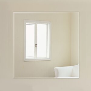 Square Beveled Polished Frameless Wall Mirror