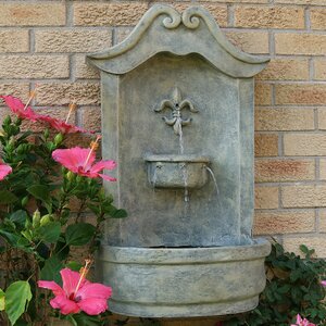 Polystone Flower of France Electric Wall Fountain