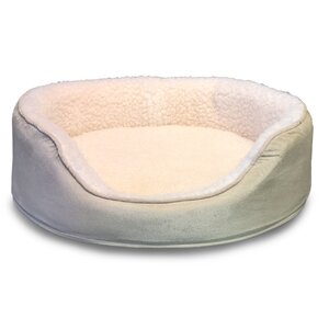 Orthopedic Sherpa/Suede Oval Pet Bed