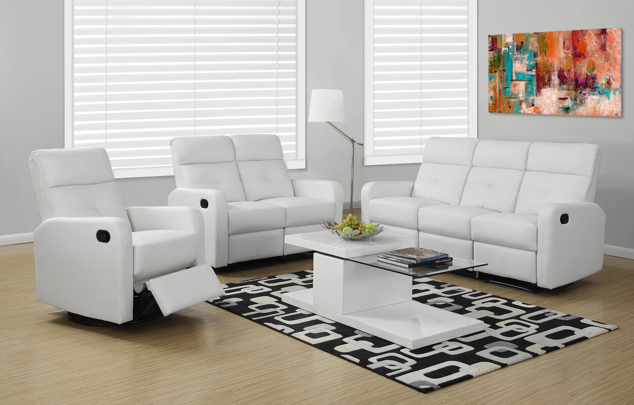 monarch specialties florence reclining leather sofa