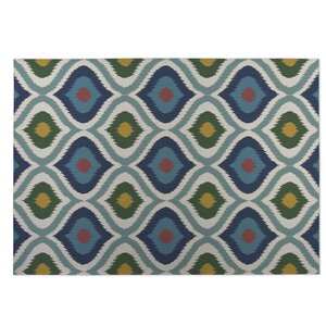 Blue/Green Indoor/Outdoor Doormat