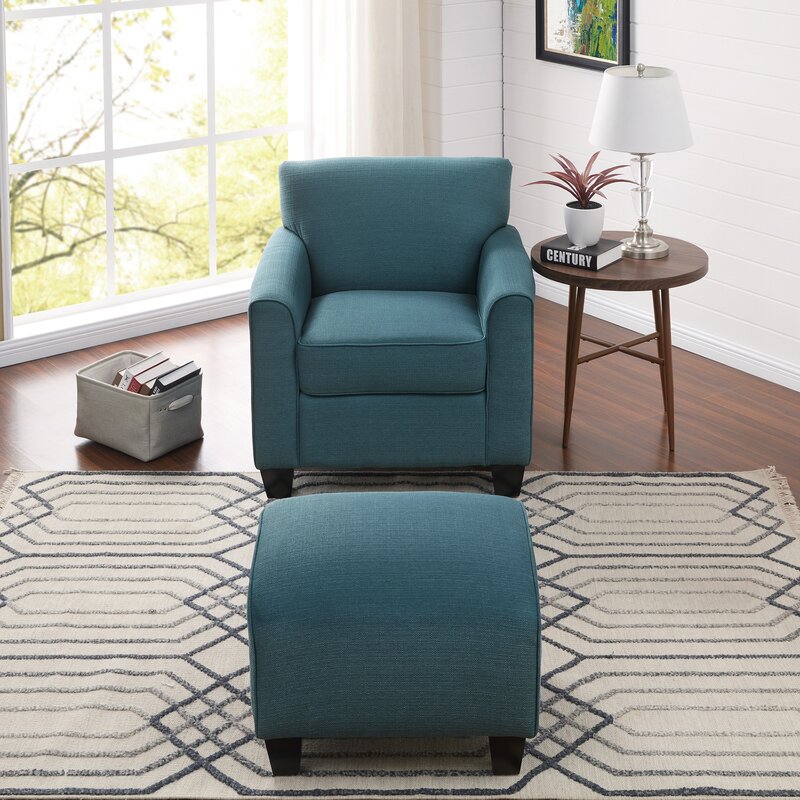 Alcott Hill Armchair and Ottoman & Reviews | Wayfair