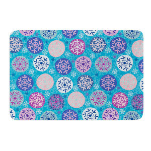 Floral Winter by Julia Grifol Bath Mat