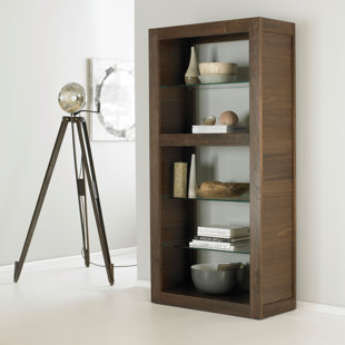 Dark Brown Wood Display Cabinets Wayfair Co Uk Acton Open Double Display Cabinet