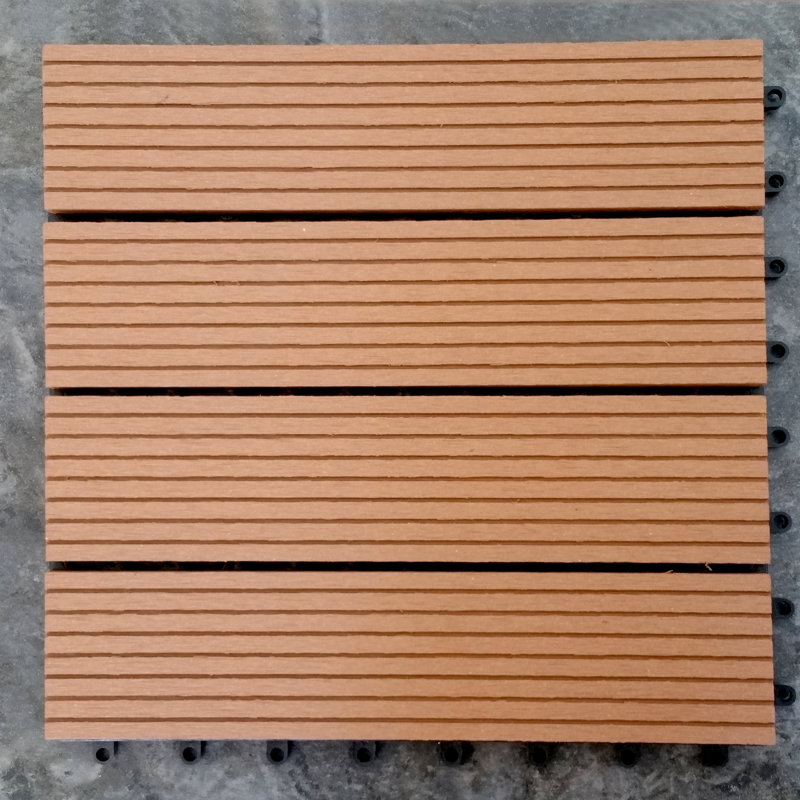 Vifah Composite Teak 12 X Interlocking Deck Tiles Reviews Vifah Composite Teak 12 X Interlocking Deck Tiles Reviews Wayfair