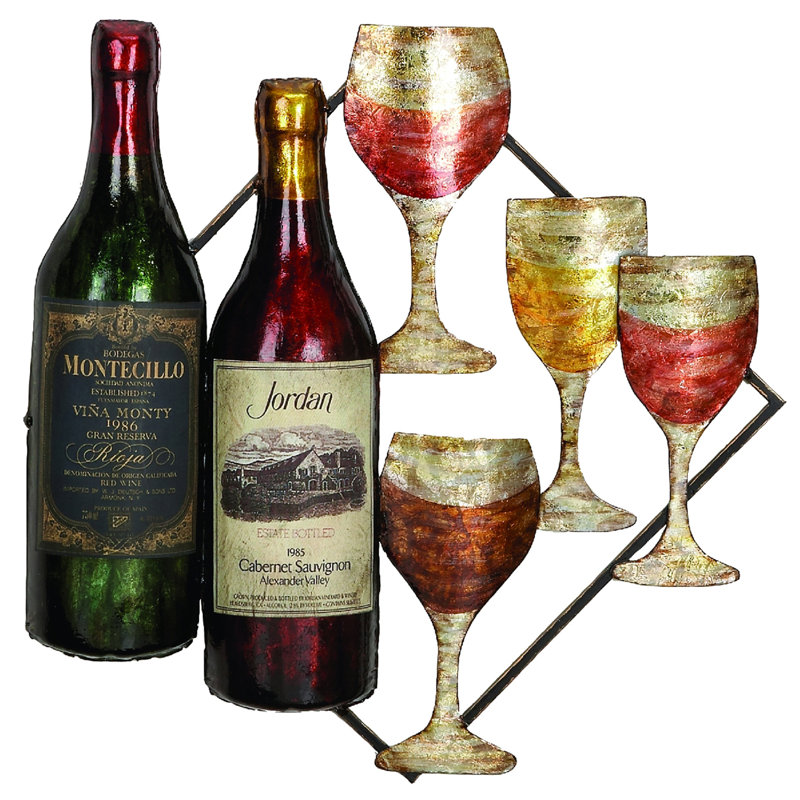 Wine Bottle Wall Decor ec world imports urban vino wine bottle and glass hanging metal Wine Bottle Wall Decor ec world imports urban vino wine bottle and glass hanging metal