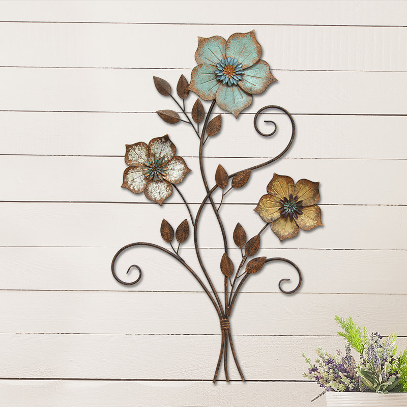Stratton Home Decor Tricolor Flower Wall Décor Reviews Wayfair Tricolor Flower Wall Décor