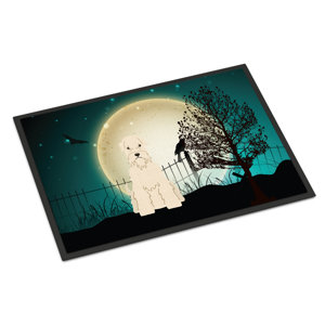 Halloween Scary Soft Coated Wheaten Terrier Doormat