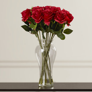 Fake Roses In Vase Wayfair Quickview