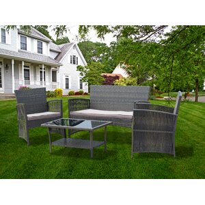 4 Piece Lounge Seating Group with Cushion