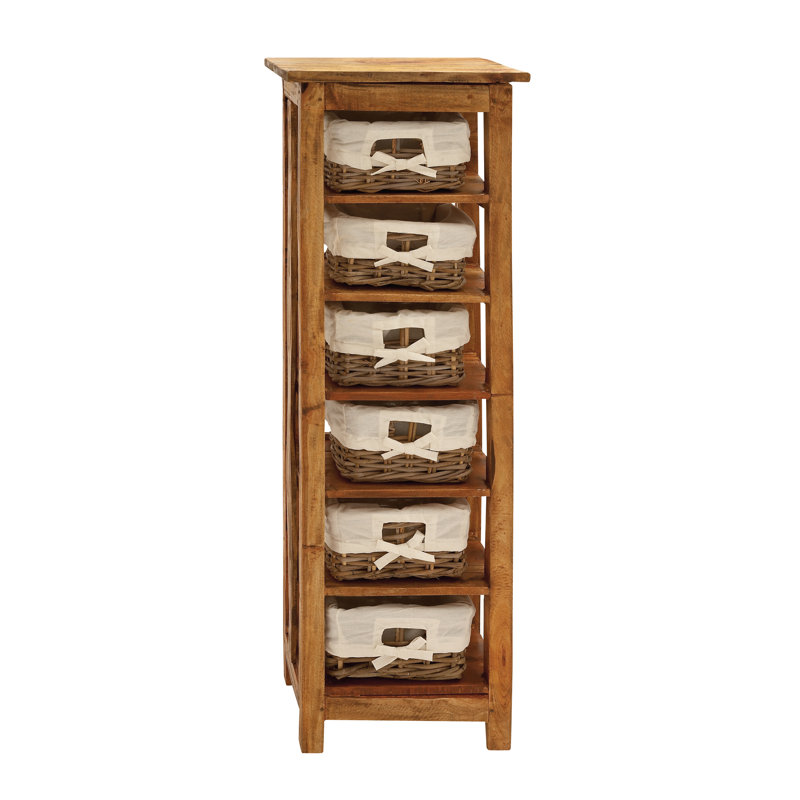 Loon Peak Hartshorne Storage Unit With Shelve And Warm Basket 6 Hartshorne Storage Unit With Shelve And Warm Basket 6 Drawer Chest