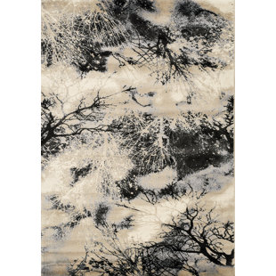 Tree Branch Design Area Rugs Wayfair Arden Tree Branches Beige Black Area Rug