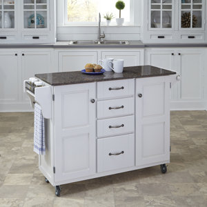 Adelle Kitchen Cart with Quartz Top
