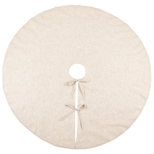 Modern Tree Skirts Allmodern Natural Linen Blend Holiday Christmas Tree Skirt