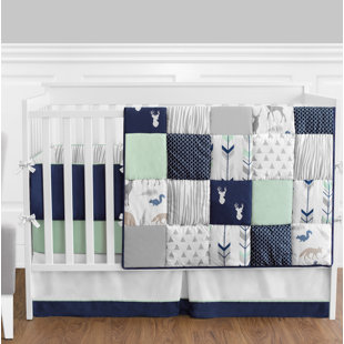 Solid Navy Blue Crib Bedding Wayfair Quickview C Navy Blue