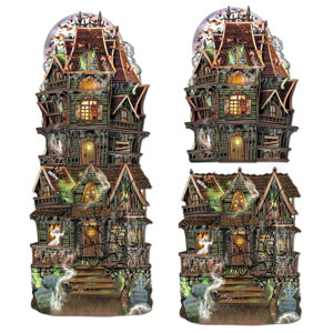 Halloween Jumbo Haunted House Cutouts (Set of 2)