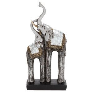 Ira Showpiece Double Elephant Figurine