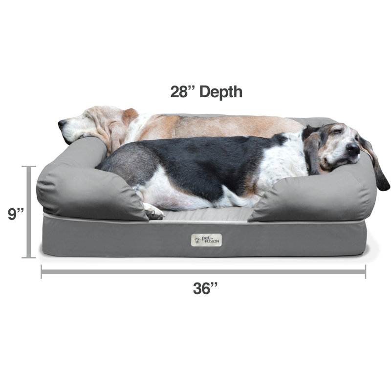 PetFusion Ultimate Lounge Premium Edition Dog Bed with Solid Memory