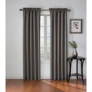 Roger Solid Blackout Thermal Rod Pocket Single Curtain Panel