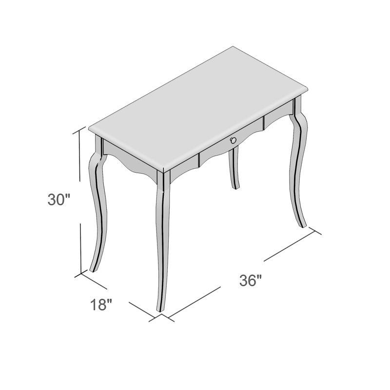 Charlton Home Hobart Writing Desk & Reviews Wayfair