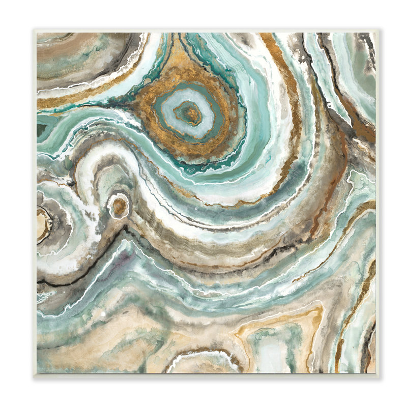 Willa Arlo Interiors 'Aqua Geode Stone' Print & Reviews | Wayfair