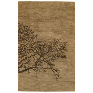 Desert Plateau Tree Bark Shadow Branch Area Rug