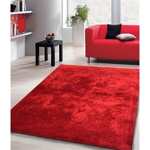 Amore Shag Red Area Rug