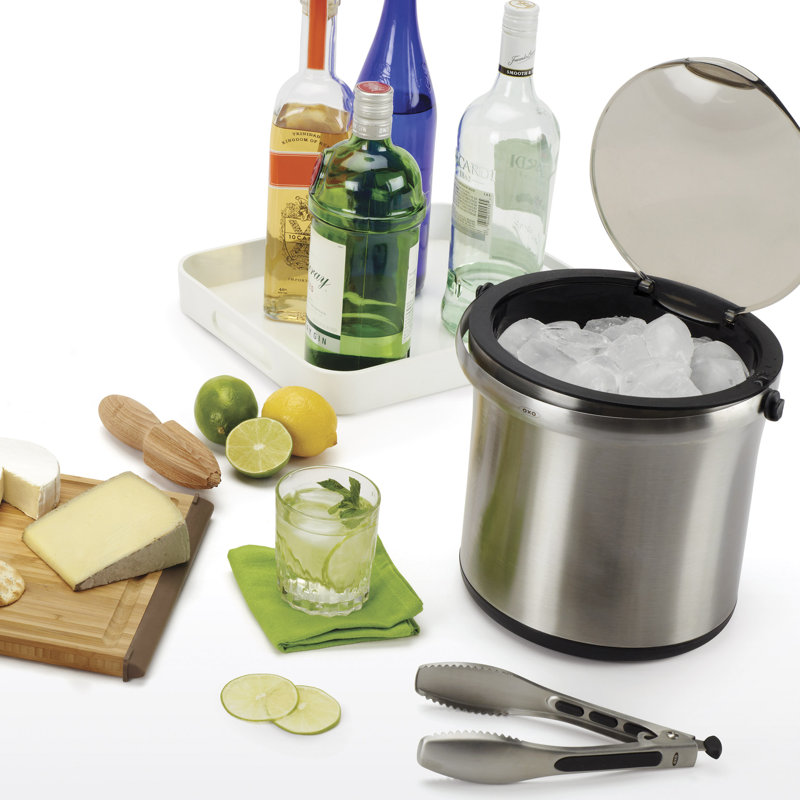 OXO SteeL Ice Bucket and Tong Set & Reviews Wayfair