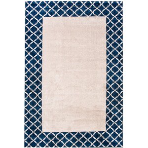 Biggsville Ivory/Blue Area Rug