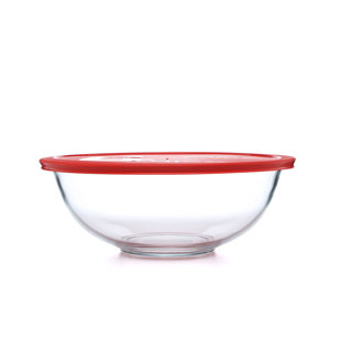 Microwave Safe Mixing Bowls You Ll Love Wayfair Smart Essentials 4 Qt Mixing Bowl With Red Plastic Cover